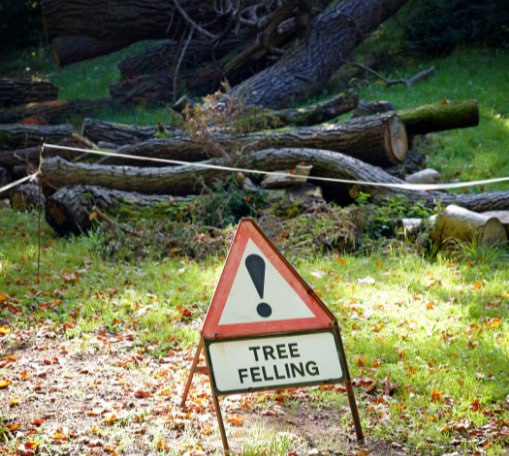 This is a photo of tree felling being carried out in Sevenoaks. All works are being undertaken by Sevenoaks Tree Surgeons